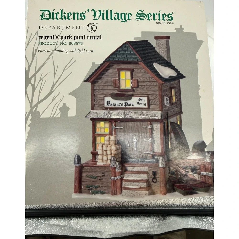Department 56 Dickens Village Regent's Park Punt Rental‎ Porcelain Building